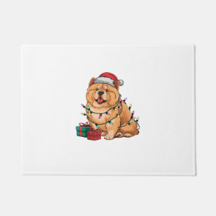 Paillasson Noël Éclairage Noël Chow Chow Chien Noël
