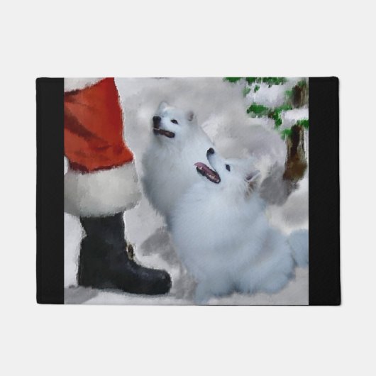 Paillasson Noël Eskimo Chien américain (Devant)