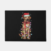 Paillasson Noël Funny Labrador Père Noël Chien Noël Cadeau (Devant)