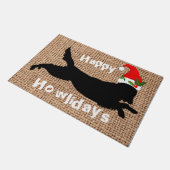 Paillasson Noël howlidays Funny golden extraction burlap (Incliné)