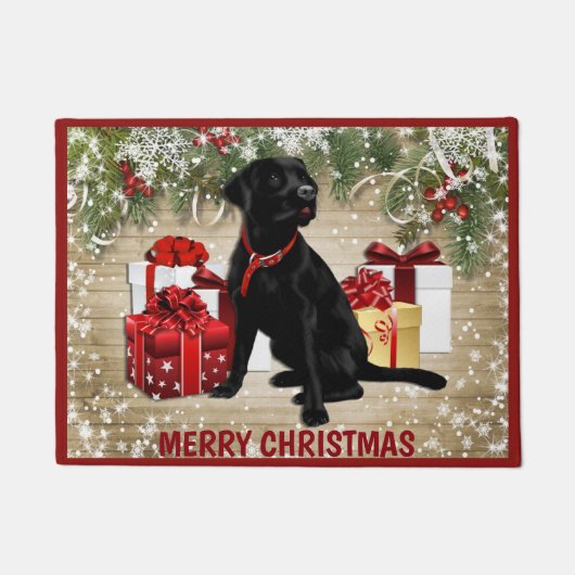 PAILLASSON NOËL LABRADOR NOIR (Devant)