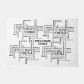 PAILLASSON NOËL MODERNE EN DIFFÉRENTES LANGUES BLANCHES (Devant)