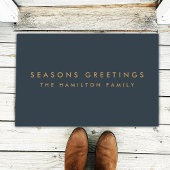 Paillasson Noël moderne | Gris d'ardoise et minimum d'or