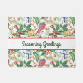 Paillasson Noël Noël Noël Noël Snowman, Pine Cones, Holly (Devant)