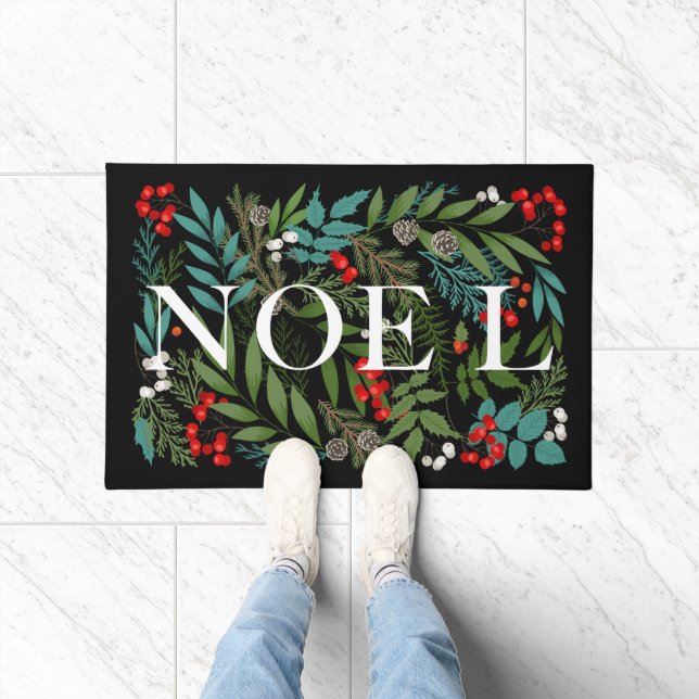 Paillasson NOEL Noël Verdure et baies (Intérieur)