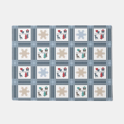 Paillasson Noël, nouvel an, cerf (Devant)