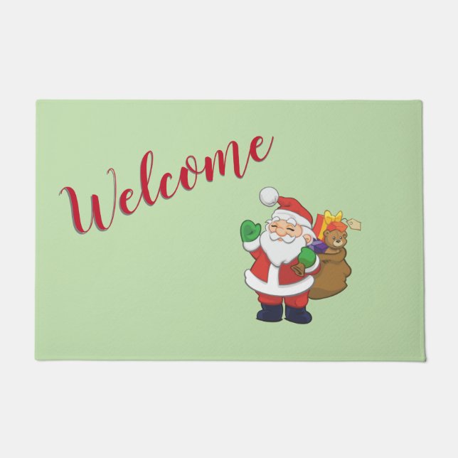 Paillasson Noël Père Noël avec jouets (Devant)