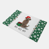 Paillasson Noël Père Noël Chocolat Labrador Retriever Cute (Incliné)