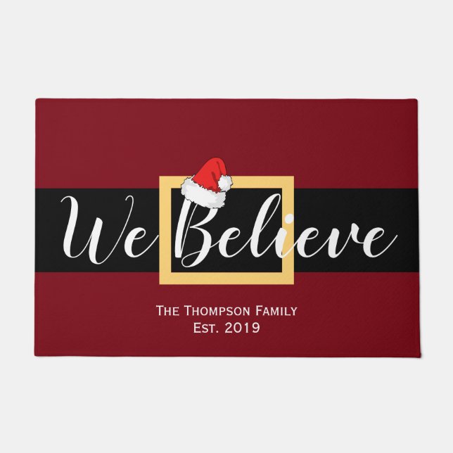 Paillasson Noël Père Noël, nous croyons (Devant)