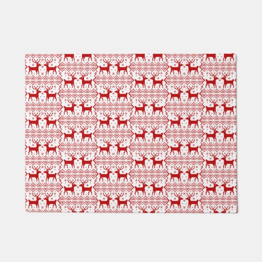 Paillasson Noël Reindeer Motif Hiver Thème Vacances (Devant)