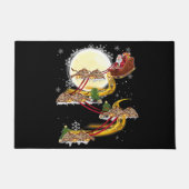 Paillasson Noël Santa Claus Riding Turtle Funny Turtle X (Devant)