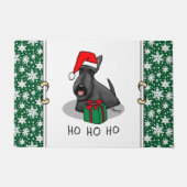 Paillasson Noël Santa Hat Scottish Terrier (noir) mignonne (Devant)