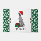 Paillasson Noël Santa Hat Weimaraner Chien (gris 1) mignon (Devant)
