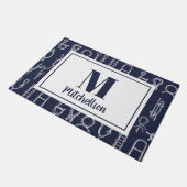 Paillasson Noeuds de corde nautique Nom de famille (Incliné)