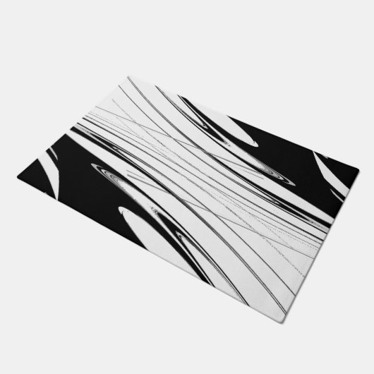 Paillasson Noir et blanc moderne (Incliné)