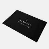 Paillasson Noir et blanc Simple Elegance Script Welcome (Incliné)