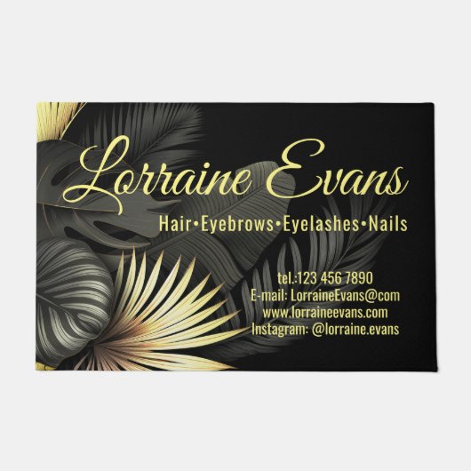 Paillasson Noir et Or. (Devant)