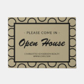 Paillasson Noir moderne Cercle Immobilier Open House Doormat (Devant)