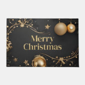 Paillasson Noir moderne et or (Devant)