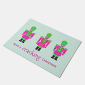 Paillasson Noisette Noël rose et vert (Incliné)