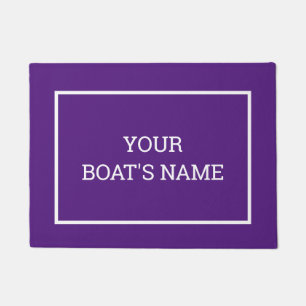 Paillasson Nom de bateau violet personnalisé Dock Mat