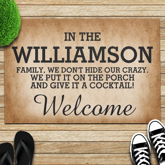 Paillasson Nom de famille amusant