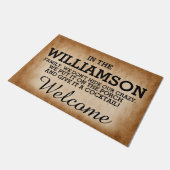 Paillasson Nom de famille amusant (Incliné)