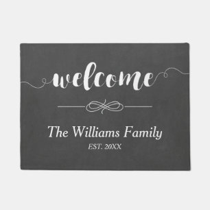 Paillasson Nom de famille bienvenu du tableau   de