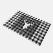 Paillasson Nom de famille Black White Lake House En vichy Pla (Incliné)