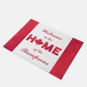 Paillasson Nom de famille canadien de coutume de feuille (Incliné)