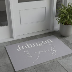 Paillasson Nom de famille du script moderne personnalisé