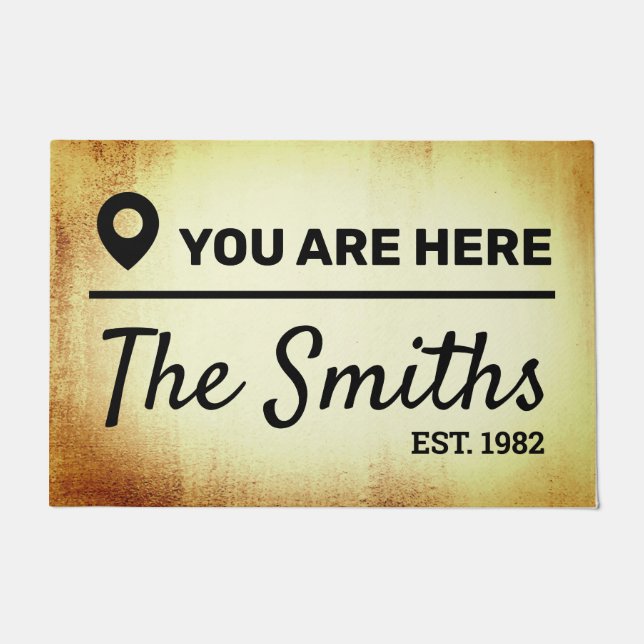 Paillasson Nom de famille personnalisé (Devant)