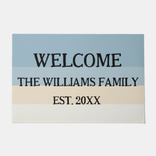 Paillasson Nom de famille personnalisé Monogram Doormat