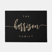 Paillasson Nom de famille personnalisé par script manuel mode (Devant)