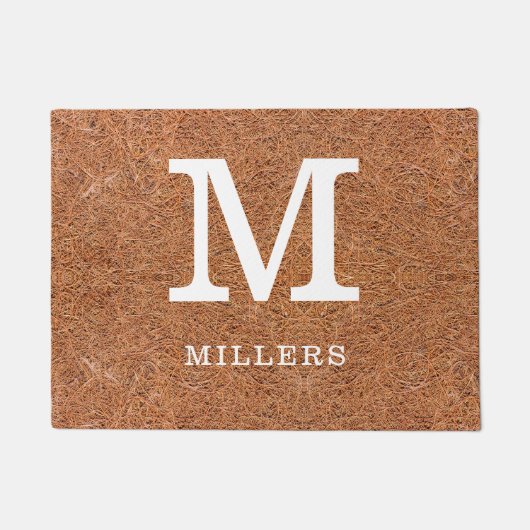 Paillasson Nom de famille Russe Coir Nom de famille Monogramm (Devant)