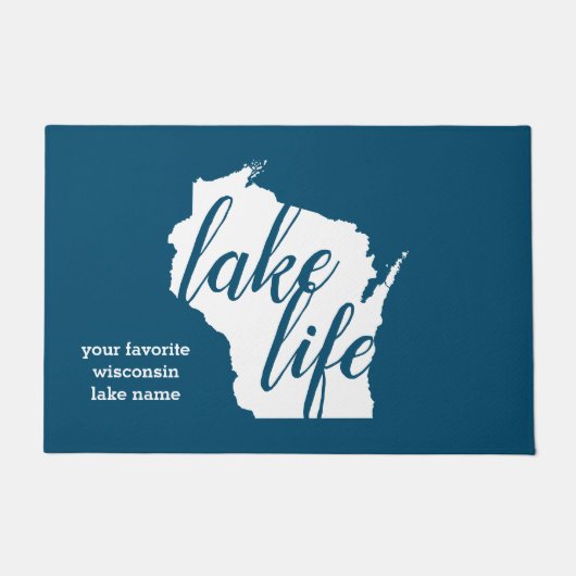 Paillasson Nom de lac customisé par Wisconsin life de lac (Devant)