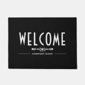 Paillasson Nom de l'entreprise décorative, Bienvenue (Devant)