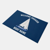 Paillasson Nom du bateau à voile (Incliné)