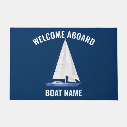 Paillasson Nom du bateau à voile (Devant)