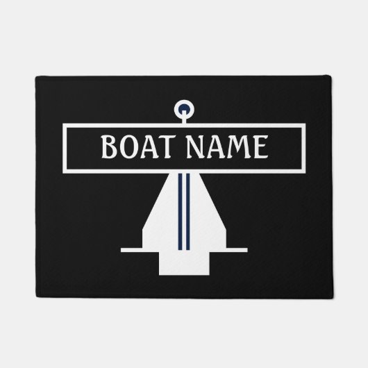 Paillasson Nom du bateau Ancre Dock Mat (Devant)