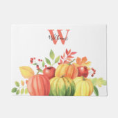 Paillasson Nom du monogramme citrouille (Devant)