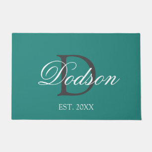 Paillasson Nom du monogramme élégant Date de création Ann