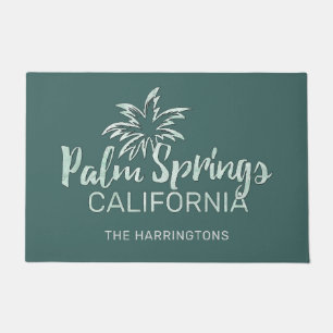 Paillasson Nom et couleur personnalisés Palm Springs Californ