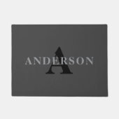 Paillasson Nom et monogramme | Dark Gray (Devant)