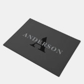 Paillasson Nom et monogramme | Dark Gray (Incliné)