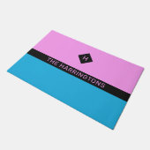 Paillasson Nom et monogramme personnalisés (Incliné)