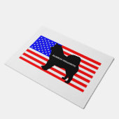 Paillasson nom malamute d'Alaska silo sur drapeau (Incliné)