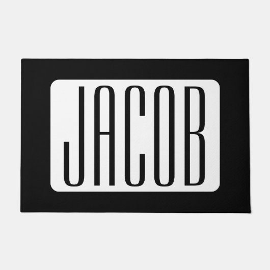 Paillasson Nom moderne ou nom de marque modifiable pour l'ent (Devant)