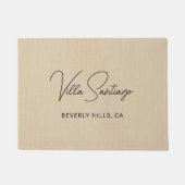 Paillasson Nom moderne personnalisé de la résidence (Devant)