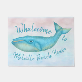 Paillasson Nom nautique de Whalecome | de baleine bleue de